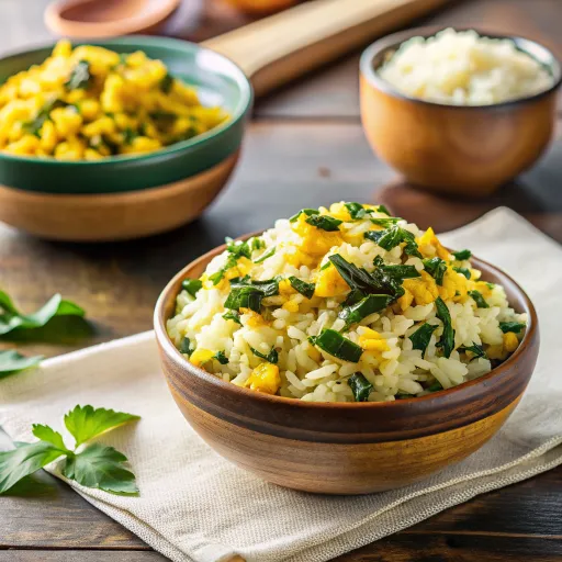 Ispanak ve Zerdeçallı Bulgur Pilavı